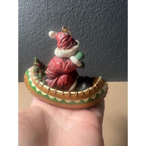 Vintage House of Llyod Christmas Around The World Santa In Canoe Figurine Decor - Picture 3 of 6